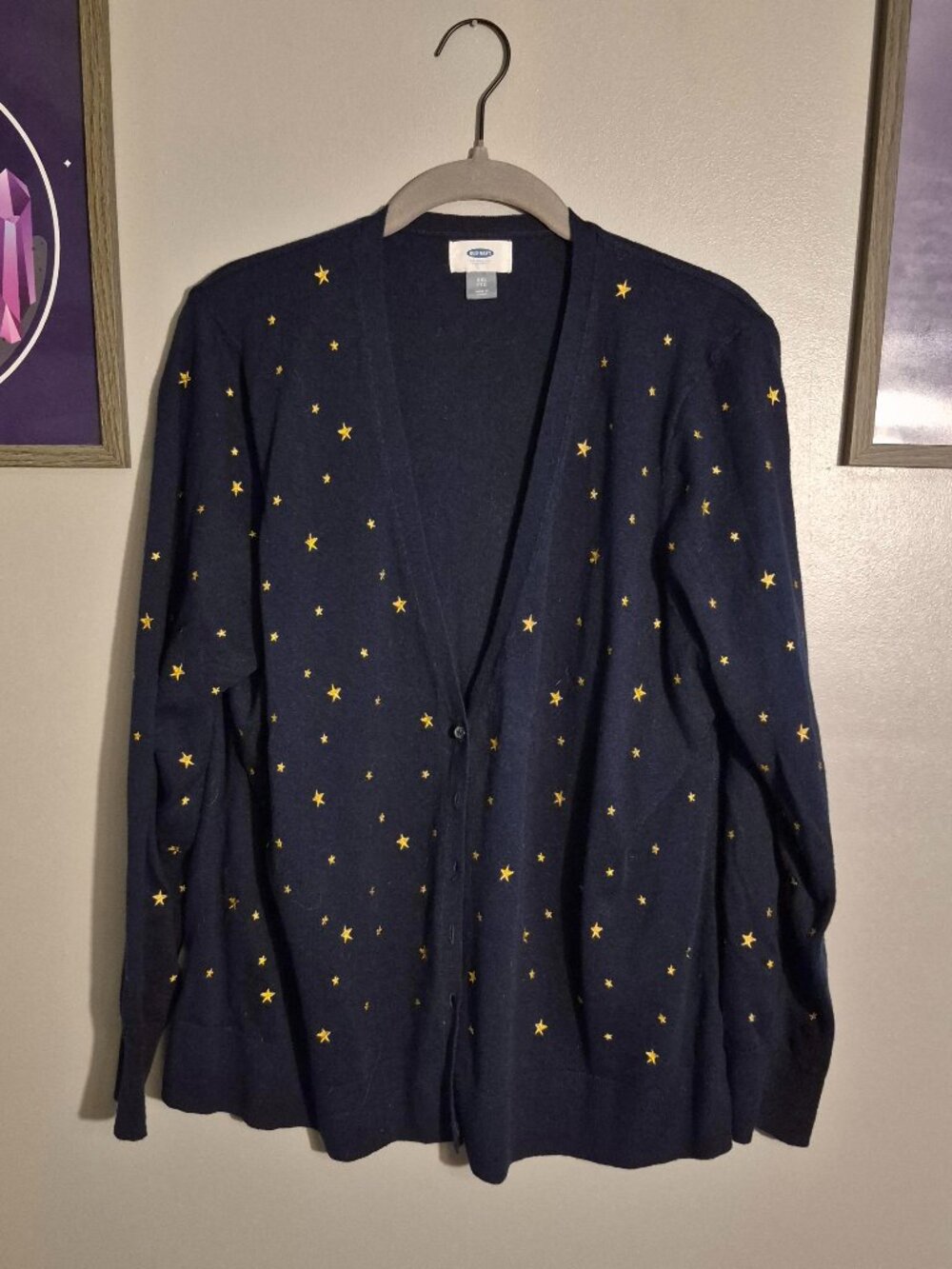 Blue and Gold Stars Cardigan